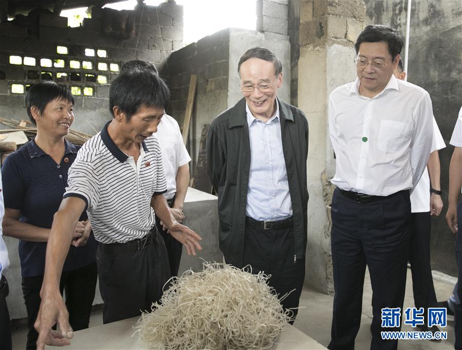 9月3日至5日，中共中央政治局常委、中央紀(jì)委書記、中央巡視工作領(lǐng)導(dǎo)小組組長王岐山在湖南省調(diào)研并主持召開巡察工作座談會(huì)。這是9月4日，王岐山在瀏陽市官橋鎮(zhèn)石灰嘴村貧困戶家中了解脫貧情況。新華社記者 王曄 攝

